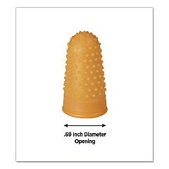 COSCO Fingertip Pads, Size 12, Large, Amber, 12/Pack (CSC098130)