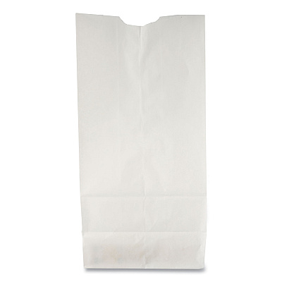 General Grocery Paper Bags, #6 Size, 6" x 3.63" x 11.06", White, 500/Bundle (BAGGW6500)