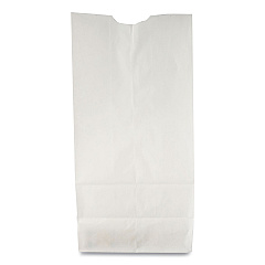 General Grocery Paper Bags, #10 Size, 6.31" x 4.19" x 13.38", White, 500/Bundle (BAGGW10500)