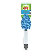 Scotch-Brite Scrub Dots Non-Scratch Dishwand, Blue, 4/Box (MMM6904BX)