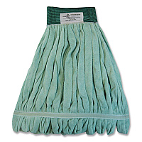 O'Dell EchoFiber Microfiber Loop Mop, Medium, Split Microfiber, Green, 5" Green Headband (ODCMWTMG)