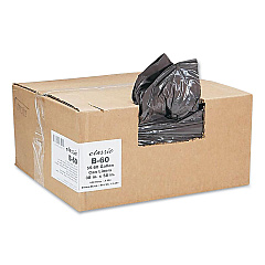 Classic Linear Low-Density Can Liners, 60 gal, 0.9 mil, 38" x 58", Black, 10 Bags/Roll, 10 Rolls/Carton (WBIB60790196)