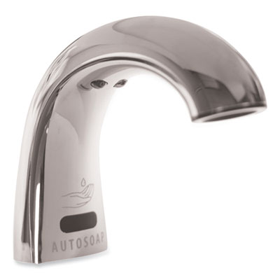Rubbermaid Commercial One Shot Soap Dispenser - Touch Free, Liquid, 9.75 X 13.75 X 2.88, Polished Chrome, 4/carton (402241CT)