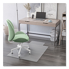 deflecto Antimicrobial Chair Mat, Rectangular, 48 x 36, Clear (DEFCM2E112AM)