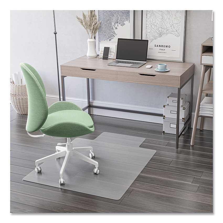 deflecto Antimicrobial Chair Mat, Rectangular, 48 x 36, Clear (DEFCM2E112AM)
