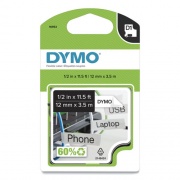 DYMO D1 Flexible Nylon Label Maker Tape, 0.5" x 11.5 ft, Black on White (16953)