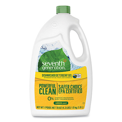 Seventh Generation Natural Automatic Dishwasher Gel, Lemon, Jumbo 70 oz Bottle, 6/CT (SEV22831CT)