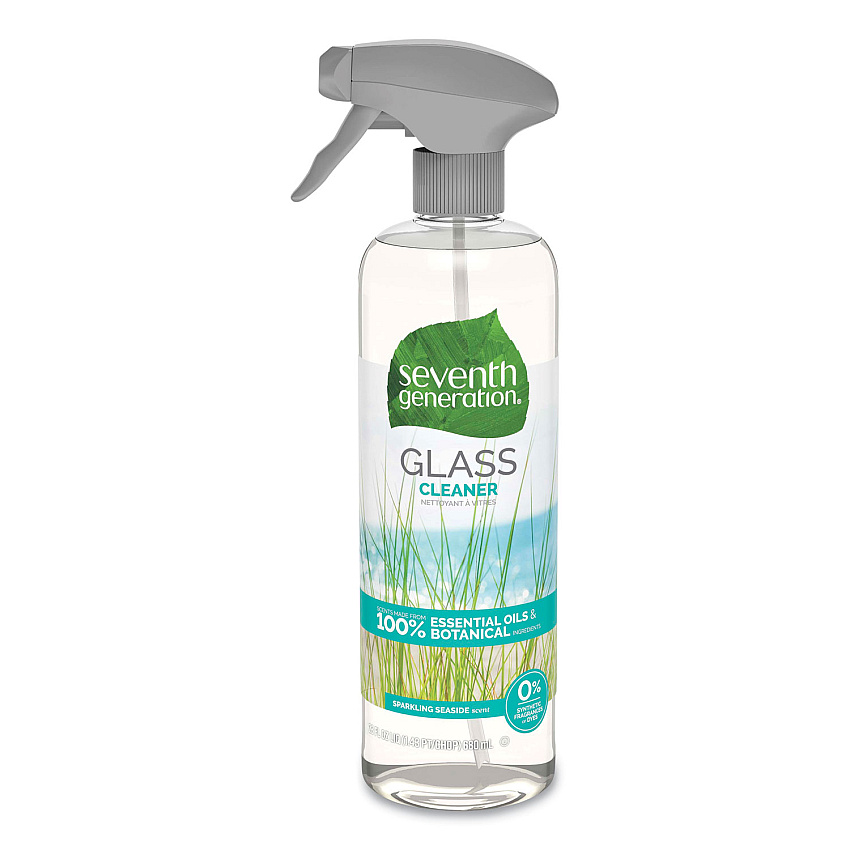 Seventh Generation Natural Glass and Surface Cleaner, Sparkling Seaside, 23 oz Trigger Spray Bottle, 8/Carton (SEV44712CT)