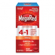 MegaRed Advanced 4-in-1 Omega-3 Softgel, 500 mg, 40 Count (98161)