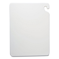 San Jamar Cut-N-Carry Color Cutting Boards, Plastic, 20 x 15 x 0.5, White (SJMCB152012WH)