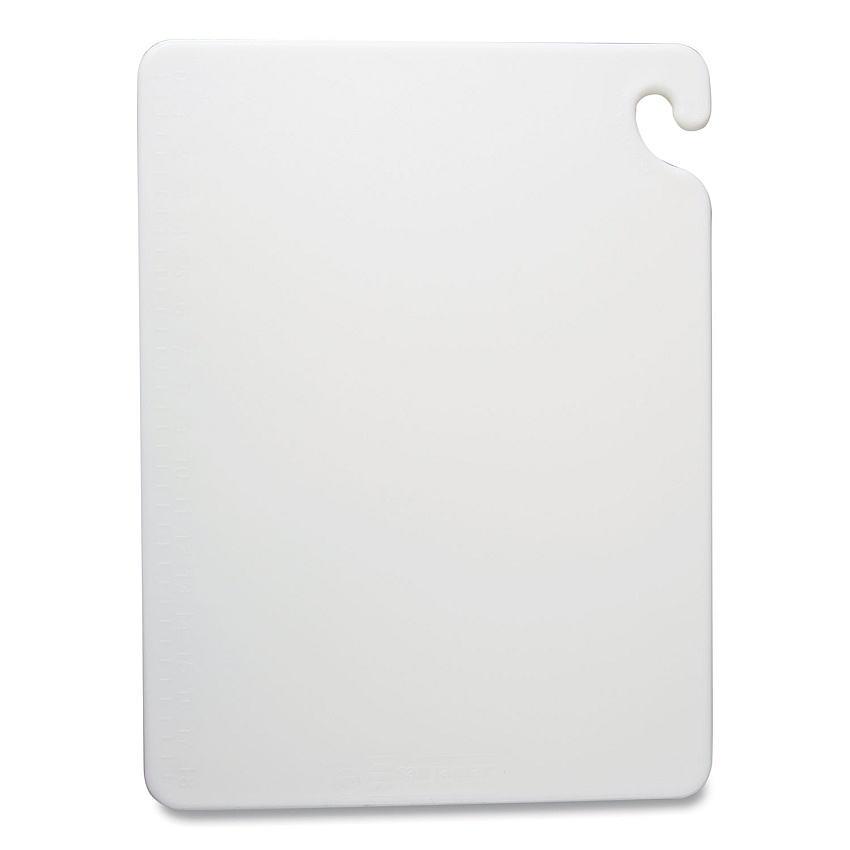 San Jamar Cut-N-Carry Color Cutting Boards, Plastic, 20 x 15 x 0.5, White (SJMCB152012WH)