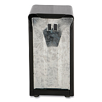 San Jamar Tabletop Napkin Dispenser, Tall Fold, 3.75 x 4 x 7.5, Capacity: 150, Black (SJMH900BK)