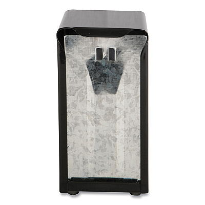 San Jamar Tabletop Napkin Dispenser, Tall Fold, 3.75 x 4 x 7.5, Capacity: 150, Black (SJMH900BK)