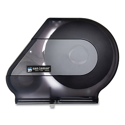 San Jamar Quantum 12"-13" JBT Dispenser, Classic, 22 x 5.88 x 16.5, Transparent Black Pearl (SJMR6500TBK)