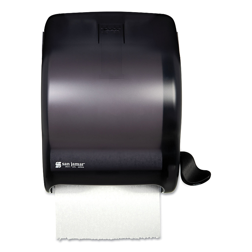 San Jamar Element Lever Roll Towel Dispenser, Classic, 12.5 x 8.5 x 12.75, Black Pearl (SJMT950TBK)