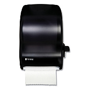 San Jamar Lever Roll Towel Dispenser, Classic, 12.94 x 9.25 x 16.5, Transparent Black Pearl (SJMT1100TBK)