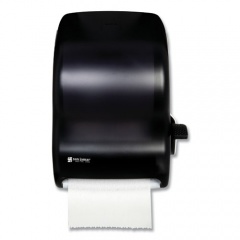 San Jamar Lever Roll Towel Dispenser, Classic, 12.94 x 9.25 x 16.5, Transparent Black Pearl (T1100TBK)