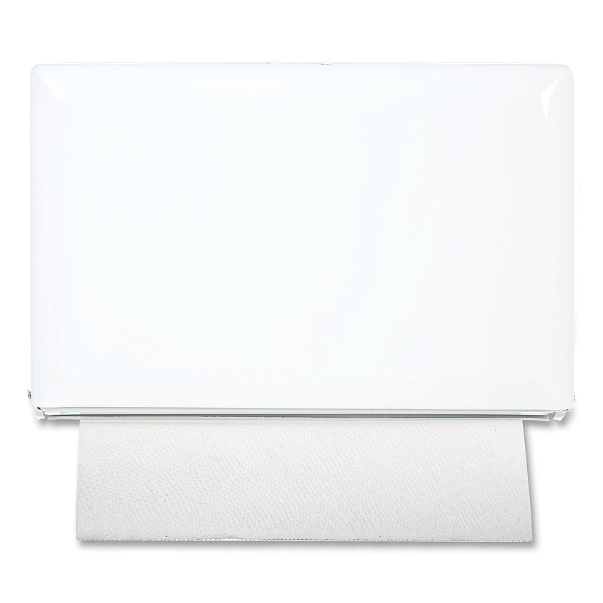 San Jamar Singlefold Paper Towel Dispenser, 10.75 x 6 x 7.5, White (SJMT1800WH)