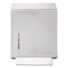 San Jamar C-Fold/Multifold Towel Dispenser, 11.38 x 4 x 14.75, Stainless Steel (T1900SS)