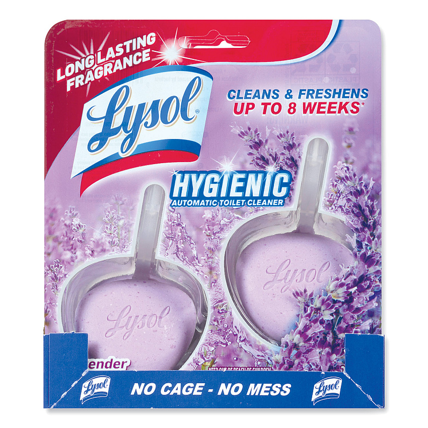 LYSOL Hygienic Automatic Toilet Bowl Cleaner, Cotton Lilac, 2/Pack (RAC83722)