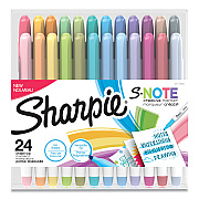 Sharpie S-Note Creative Markers, Assorted Ink Colors, Chisel Tip, Assorted Barrel Colors, 24/Pack (SAN2117330)