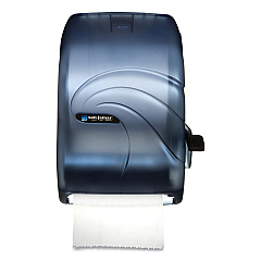 San Jamar Lever Roll Towel Dispenser, Oceans, 12.94 x 9.25 x 16.5, Arctic Blue (SJMT1190TBL)