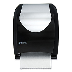 San Jamar Tear-N-Dry Touchless Roll Towel Dispenser, 16.75 x 10 x 12.5, Black/Silver (SJMT1370BKSS)