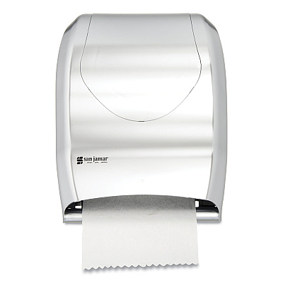 San Jamar Tear-N-Dry Touchless Roll Towel Dispenser, 16.75 x 10 x 12.5, Silver (SJMT1370SS)