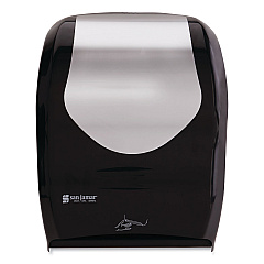 San Jamar Smart System with iQ Sensor Towel Dispenser, 16.5 x 9.75 x 12, Black/Silver (SJMT1470BKSS)