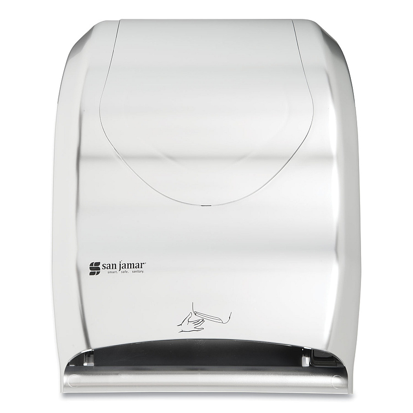 San Jamar Smart System with iQ Sensor Towel Dispenser, 16.5 x 9.75 x 12, Silver (SJMT1470SS)