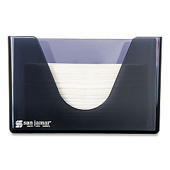 San Jamar Countertop Folded Towel Dispenser, 11 x 4.38 x 7, Black Pearl (SJMT1720TBK)