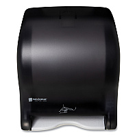 San Jamar Smart Essence Electronic Roll Towel Dispenser, 11.88 x 9.1 x 14.4, Black (SJMT8400TBK)