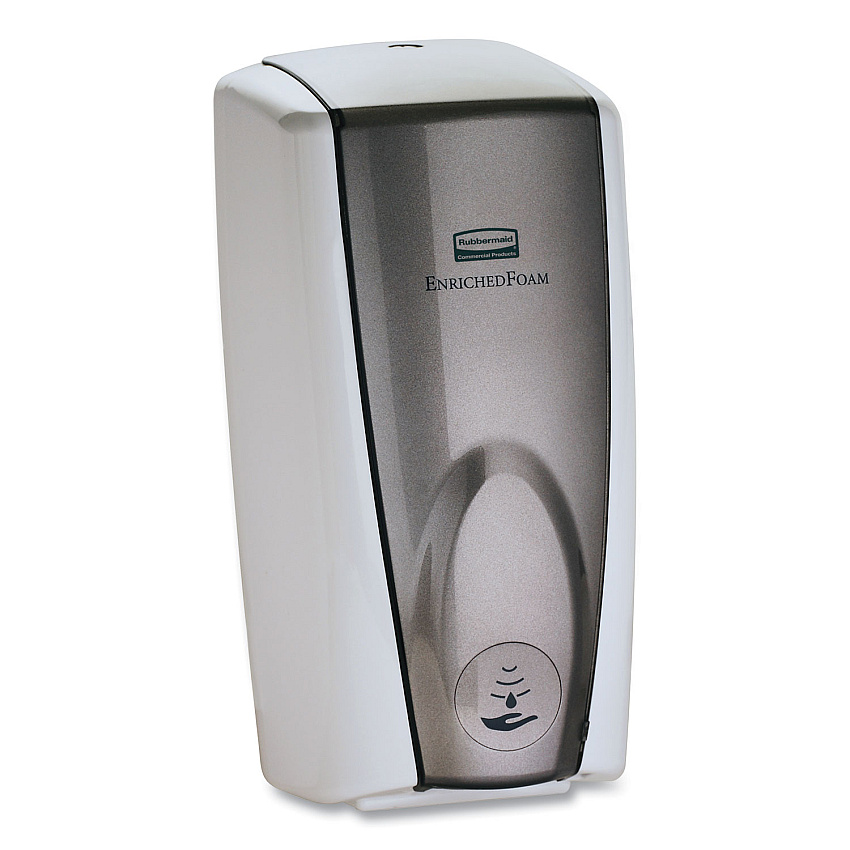 Rubbermaid Commercial AutoFoam Touch-Free Dispenser, 1,100 mL, 5.18 x 5.25 x 10.86, White/Gray Pearl (RCP750140CT)