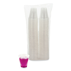 Boardwalk Translucent Plastic Cold Cups, 3 oz, Polypropylene, 125/Pack (BWKTRANSCUP3PK)
