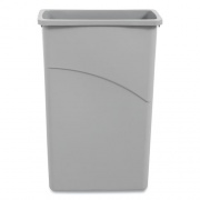 Boardwalk Slim Waste Container, 23 gal, Plastic, Gray (23GLSJGRA)