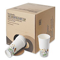 Boardwalk Deerfield Printed Paper Hot Cups, 16 oz, 50 Cups/Sleeve, 20 Sleeves/Carton (BWKDEER16HCUP)