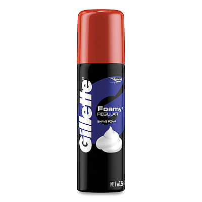 Gillette Foamy Shave Cream, Original Scent, 2 oz Aerosol Spray Can, 48/Carton (PGC14501)