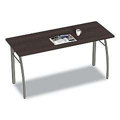 Linea Italia Trento Line Rectangular Desk, 59.13" x 23.63" x 29.5", Mocha (LITTR742MOC)
