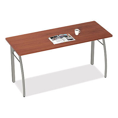 Linea Italia Trento Line Rectangular Desk, 59.13" x 23.63" x 29.5", Cherry (LITTR742CH)