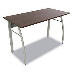 Linea Italia Trento Line Rectangular Desk, 47.25" x 23.63" x 29.5", Mocha/Gray (LITTR733MOC)