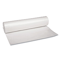 Boardwalk Recycled Low-Density Polyethylene Can Liners, 45 gal, 1.1 mil, 40" x 46", Clear, Perforated, 10 Bags/Roll, 10 Rolls/Carton (BWK531)