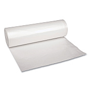 Boardwalk Recycled Low-Density Polyethylene Can Liners, 45 gal, 1.4 mil, 40" x 46", Clear, Perforated, 10 Bags/Roll, 10 Rolls/Carton (BWK535)