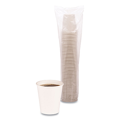 Boardwalk Paper Hot Cups, 10 oz, White, 50 Cups/Sleeve, 20 Sleeves/Carton (BWKWHT10HCUP)