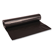 Boardwalk Recycled Low-Density Polyethylene Can Liners, 56 gal, 1.2 mil, 43" x 47", Black, Perforated, 10 Bags/Roll, 10 Rolls/Carton (BWK518)