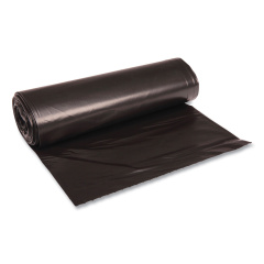 Boardwalk Recycled Low-Density Polyethylene Can Liners, 60 gal, 1.2 mil, 38" x 58", Black, 10 Bags/Roll, 10 Rolls/Carton (519)