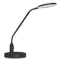 Alera Clamp-On, 3 Diopter LED Desktop Magnifier, 6.88w x 16.63d x 16.75h, Black (ALELEDM765B)