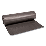 Boardwalk Low-Density Waste Can Liners, 56 gal, 1.1 mil, 43" x 47", Gray, Perforated Roll, 20 Bags/Roll, 5 Rolls/Carton (BWK4347SEH)