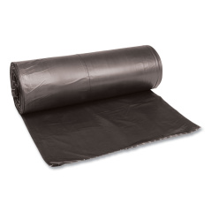 Boardwalk Low-Density Waste Can Liners, 60 gal, 0.65 mil, 38" x 58", Black, 25 Bags/Roll, 4 Rolls/Carton (3858H)