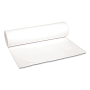 Boardwalk Low-Density Waste Can Liners, 56 gal, 0.6 mil, 43" x 47", White, Perforated Roll, 25 Bags/Roll, 4 Rolls/Carton (BWK4347EXH)
