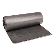 Boardwalk Low-Density Waste Can Liners, 60 gal, 1.1 mil, 38" x 58", Gray, Perforated Roll, 20 Bags/Roll, 5 Rolls/Carton (BWK3858SEH)